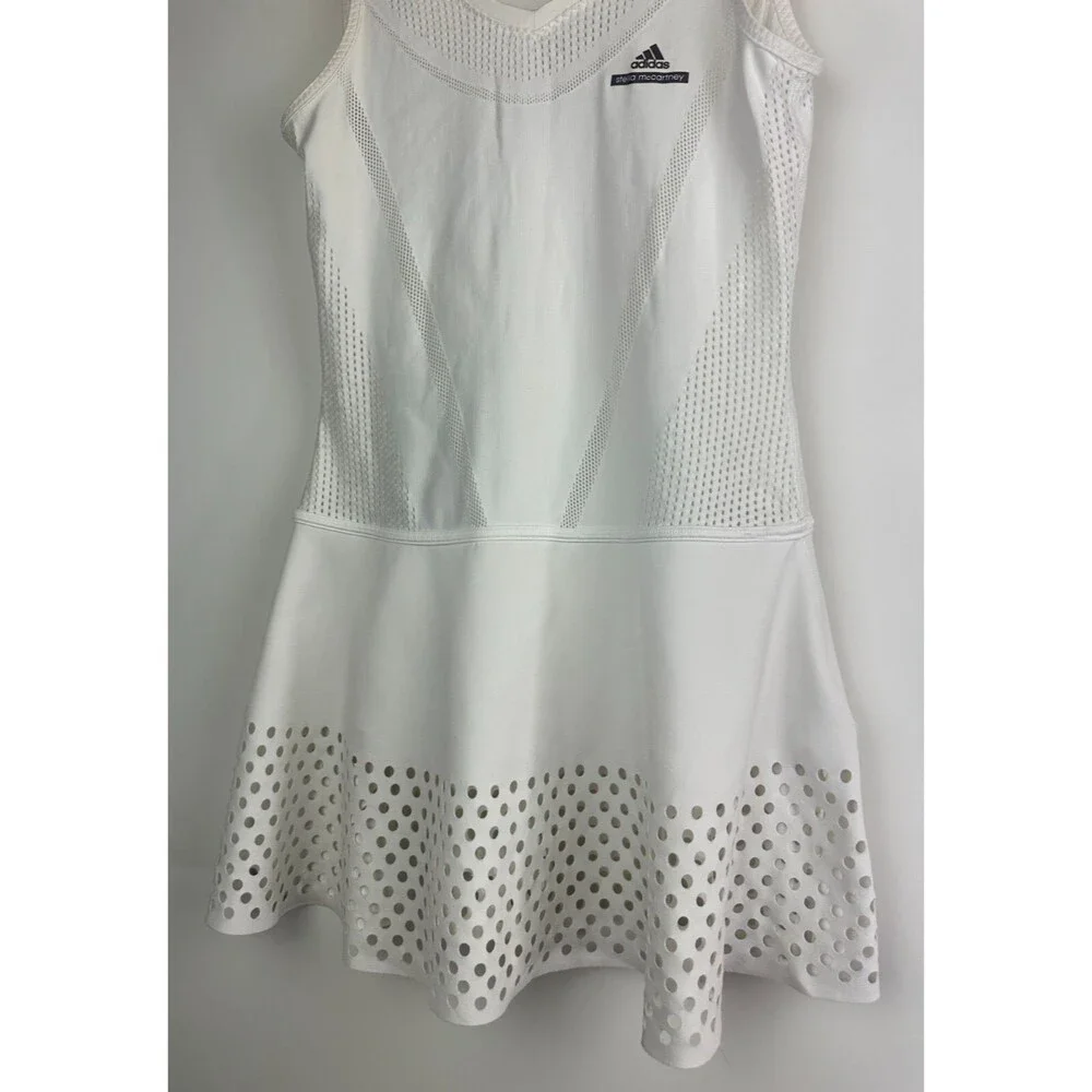 Adidas X Stella McCartney Barricade White Tennis Dress No Shorts Size Small - Picture 4 of 16